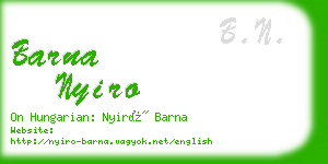 barna nyiro business card